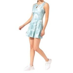 Threads 4 Thought Bella Marble Print Romper‎ Dress Belize Blue Green L